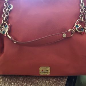 Large moschino tote with cat accents